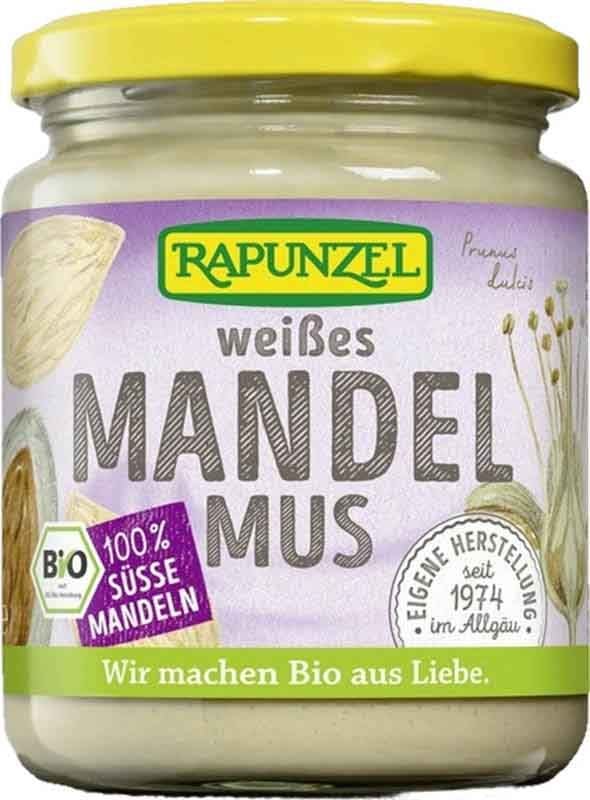 Burro di mandorle bianco biologico Rapunzel barattolo 500g