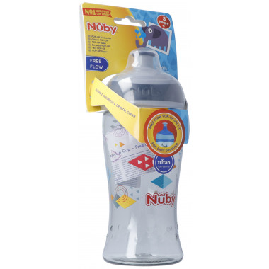 Tazza pop-up Nuby in TRITAN con cappuccio sportivo