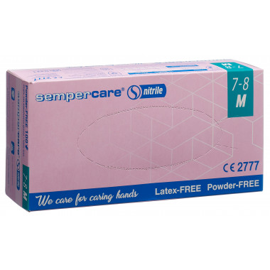 Guanti Sempercare in nitrile M senza polvere non sterili 100 pz.