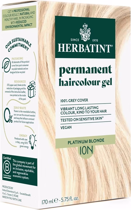 HERBATINT gel colorante per capelli 10N biondo platino flacone 170ml