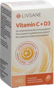 Livsane Vitamina C + D3 Compresse masticabili Ds 90 pezzi