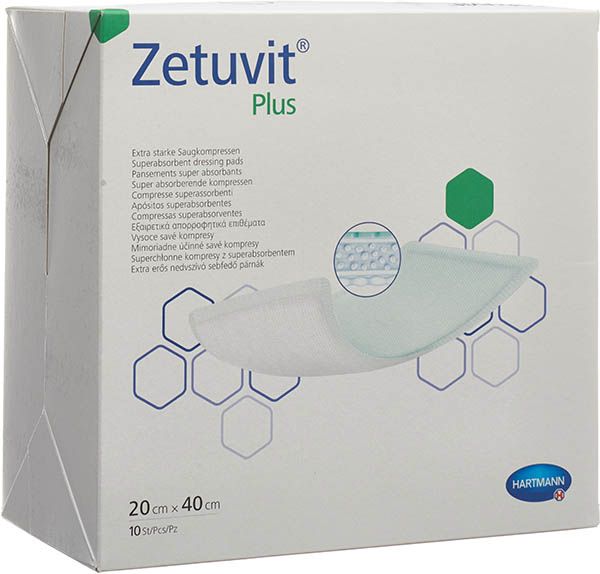 Zetuvit Plus benda assorbente 20x40cm 10 pezzi