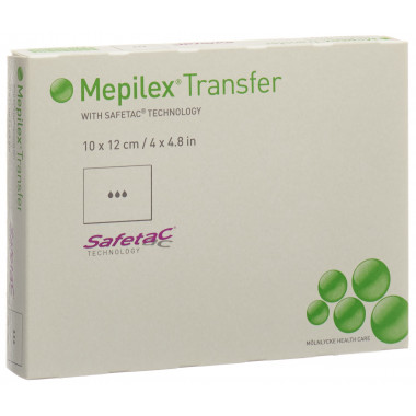 Mepilex Transfer Safetac medicazione per ferite in silicone 10x12cm 5 pezzi