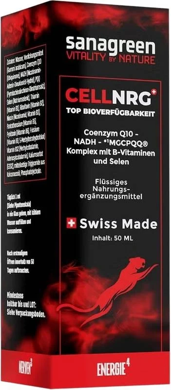 CELLNRG sanagreen micellare Q10 NADH PQQ B-Vit 50 ml
