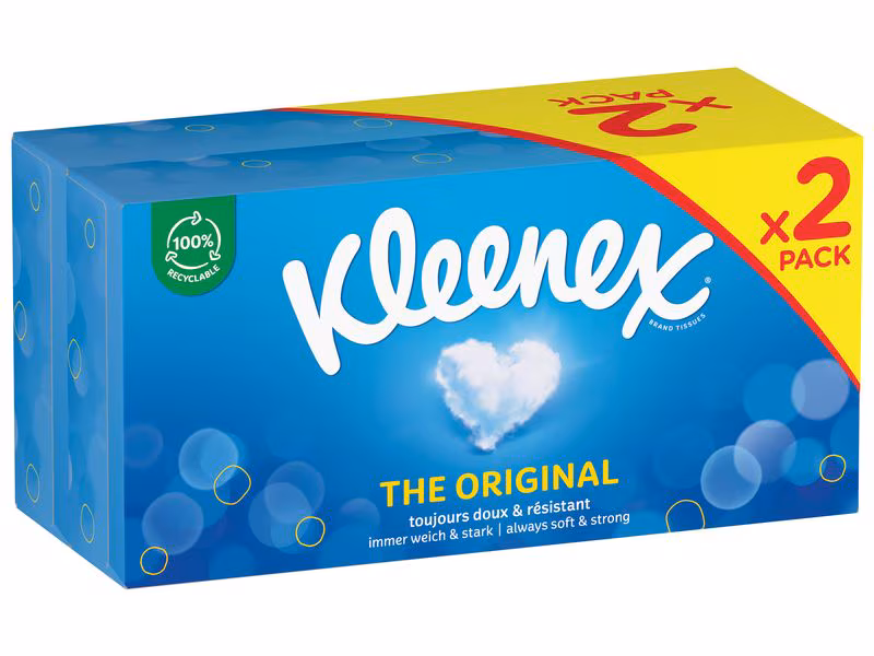 Kleenex Original Kosmetik Box Single 2 x 72 Stück