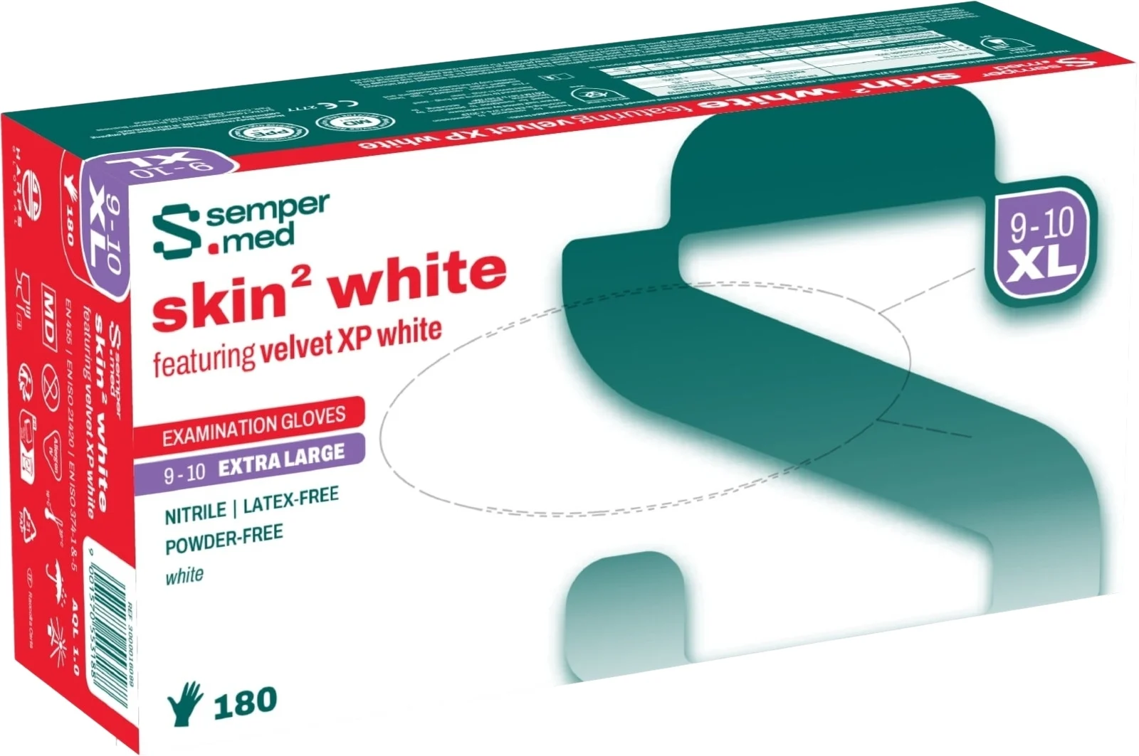 SEMPERMED Skin2 XL bianco 180 pezzi