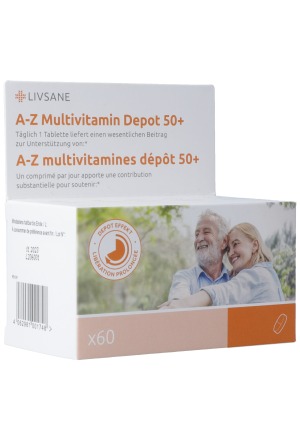 Livsane A-Z Multivitamin Depot 50+ Tabl 60 pezzi