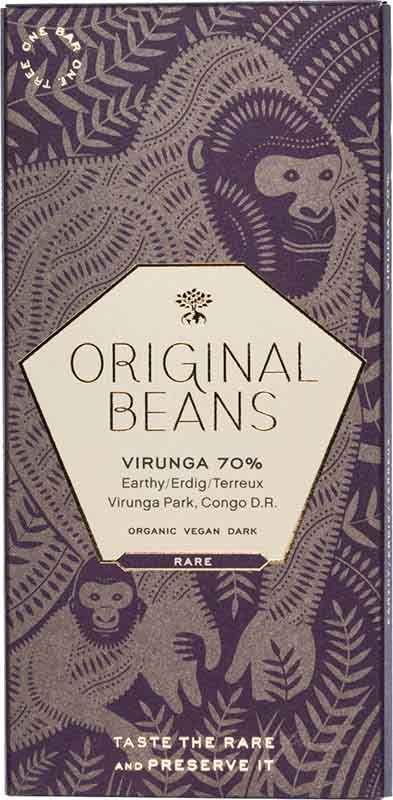 Fagioli ORIGINALI Cru Virunga Schokola schiacciati biologici 70g