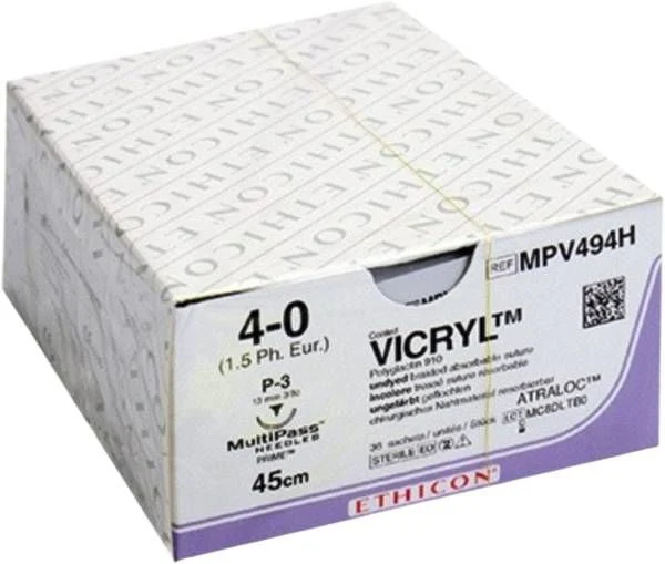 VICRYL PLUS 45cm non colorato 4-0 P-3 Multip 36 pezzi