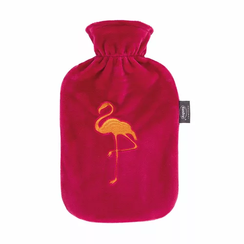 Borsa dell'acqua calda FASHY 2l in pile magenta