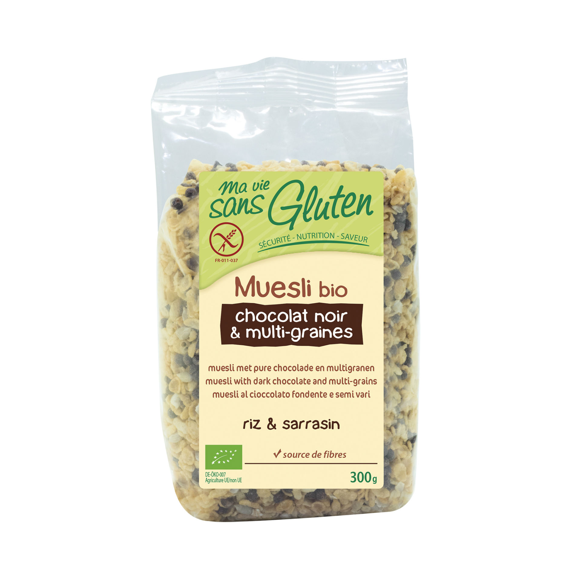 MA VIE S GLUT Müesli cioccolato fondente multigrain 300g