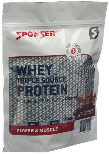 SPONSER® Proteine Whey a Tripla Fonte al Cioccolato 500g