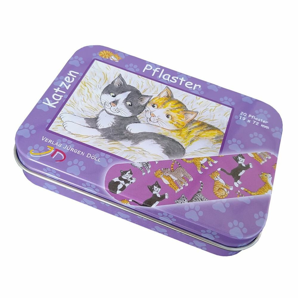 DÖLL Heftpflaster 19x72mm Katzen Dose 20 Stück