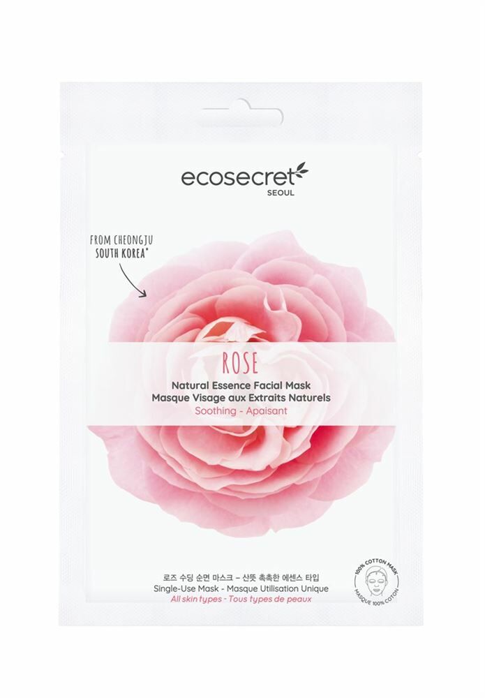 ECOSECRET Maschera viso lenitiva alla rosa 20ml