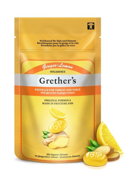 Grethers Ginger Lemon Vitamin C Pastillen ohne Zucker Btl 110g
