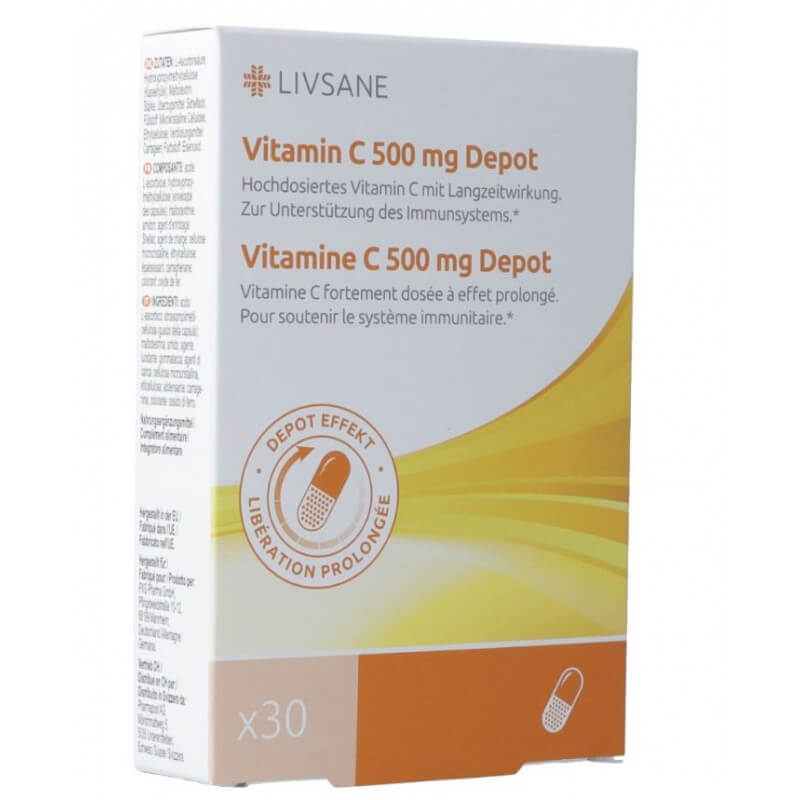 Livsane Vitamina C Depot Caps 500 mg 30 pezzi