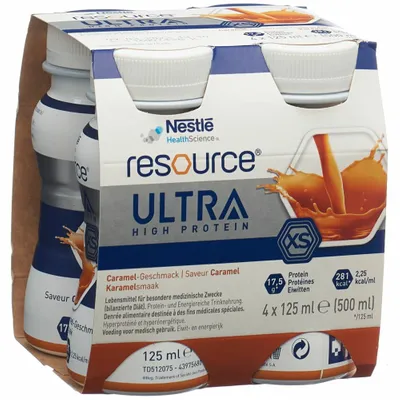 Resource Ultra High Protein XS Caramel 4 Fl 125ml