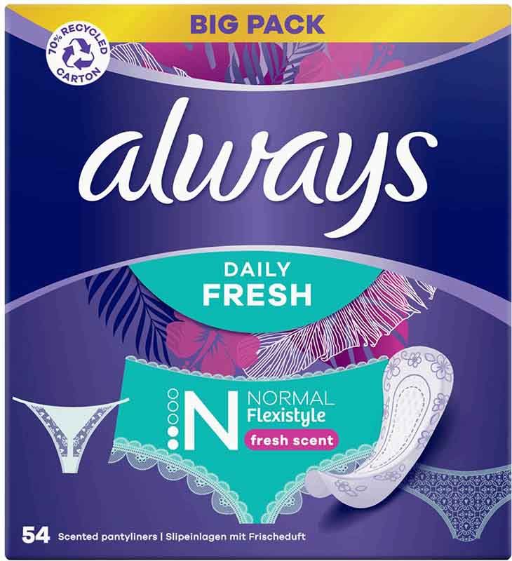 ALWAYS salvaslip Flexi Normal Fresh BigPack 54 pezzi
