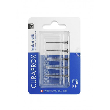Curaprox CPS 508 Implant Interdentalbürsten refill black 5 Stück
