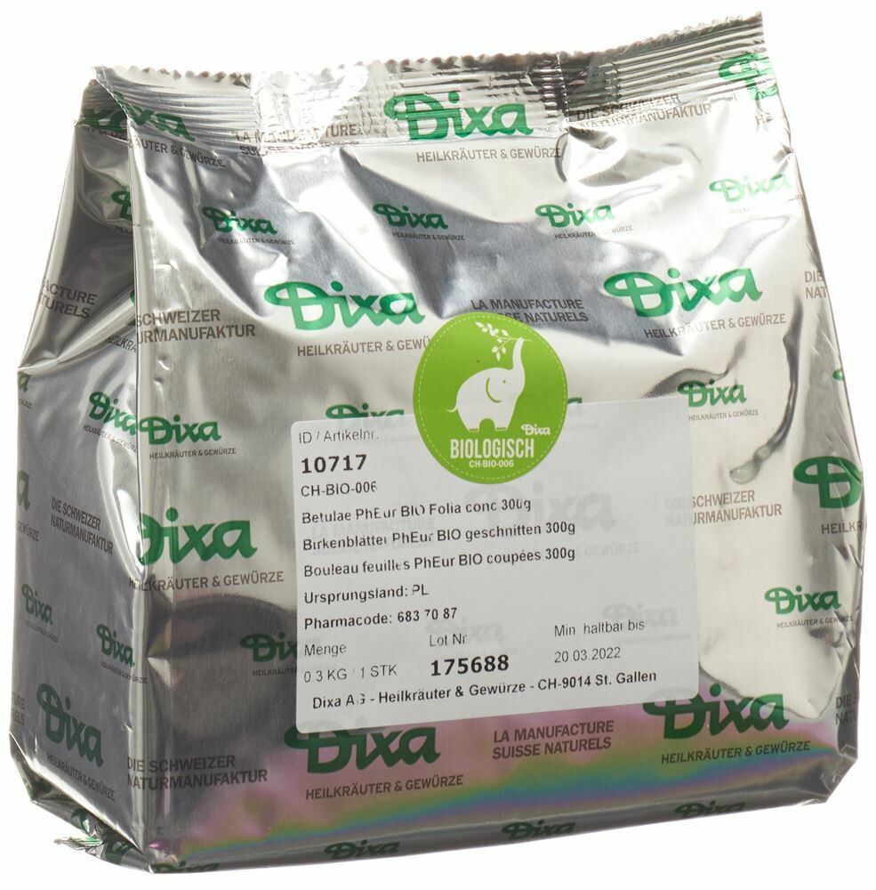 DIXA Foglie di betulla PhEur BIO tagliate 300g