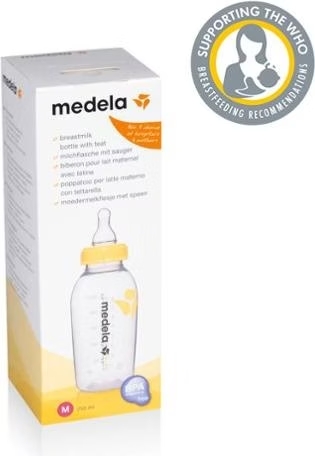 Biberon Medela 250ml con tettarella M (4-6 mesi)