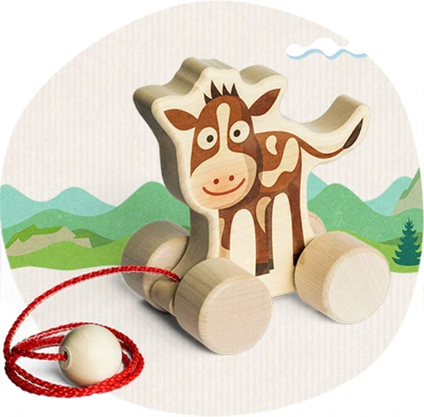 Mucca di legno BIMBOSAN