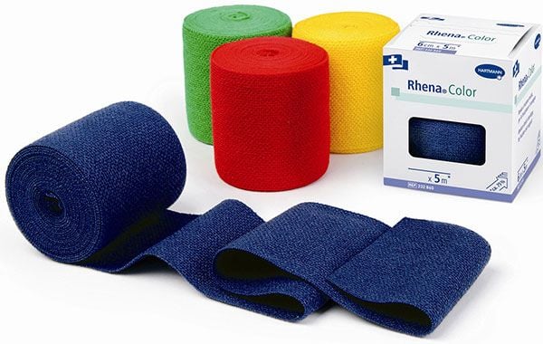 RHENA Benda elastica colorata 4cmx5m verde aperta 10 pezzi