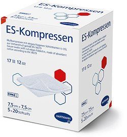 HARTMANN ES Compress T17 7,5x7,5 cm 12f st 20 x 5 pezzi