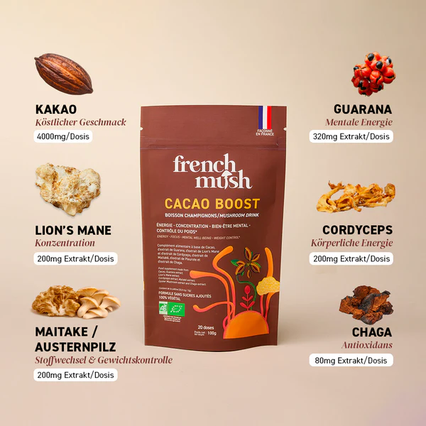 French Mush Miscela di estratti di funghi 3 volte in capsule 56 pezzi