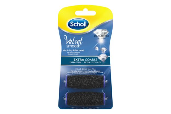 Scholl Velvet Smooth Pedi Rollers extra forte Diamond 2 pezzi