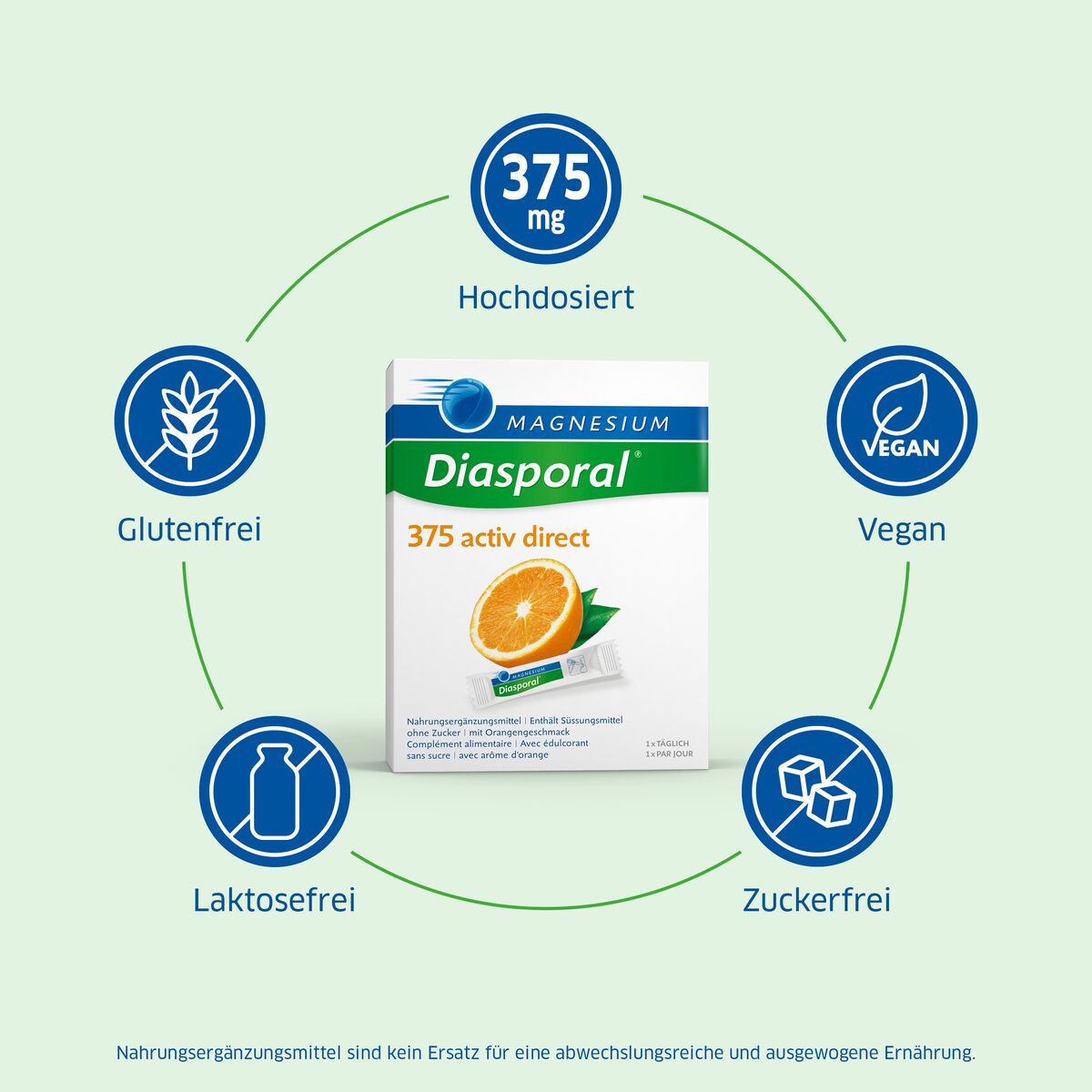 Magnesio Diasporal Activ Direct arancia 20 pezzi