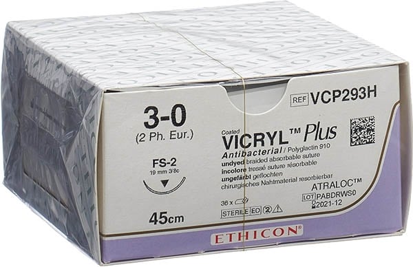 VICRYL RAPID 45 cm non colorato 3-0 FS-2 36 pezzi