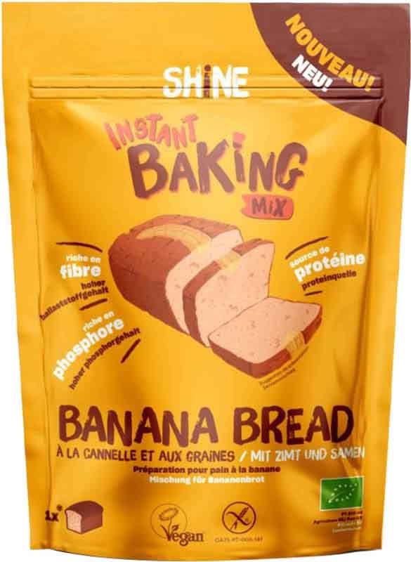 SHINE Miscela da forno istantanea Pane alla banana BIO 350g