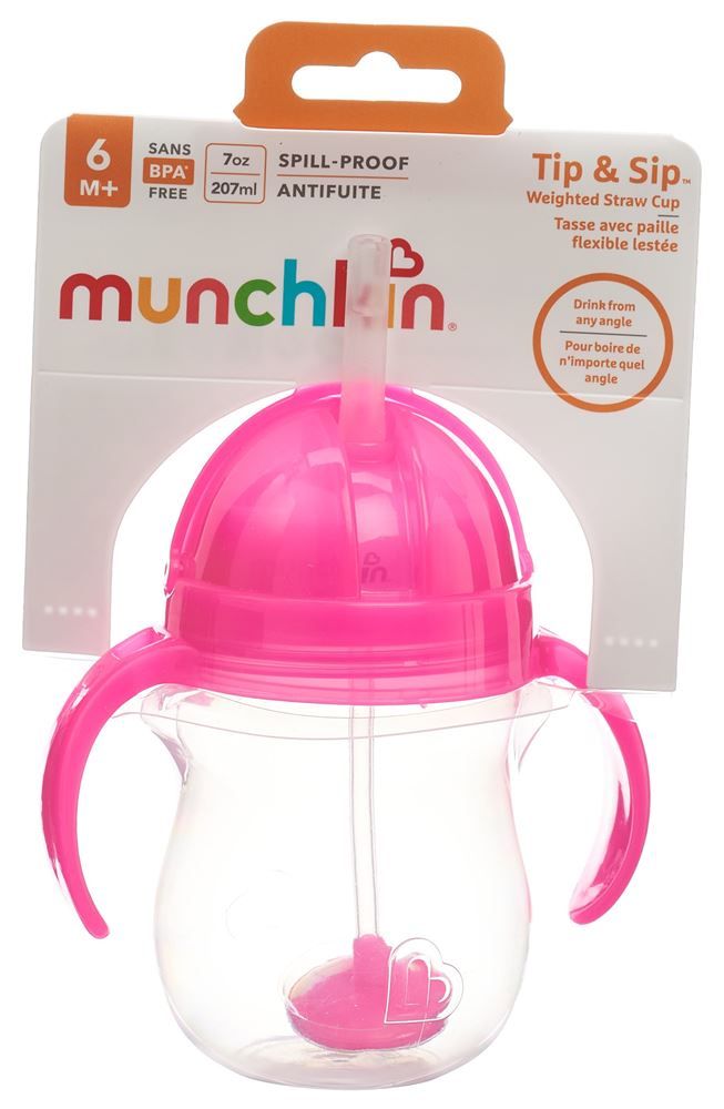 Cannuccia MUNCHKIN Tip&Sip 207ml 6M+ Click-Lock