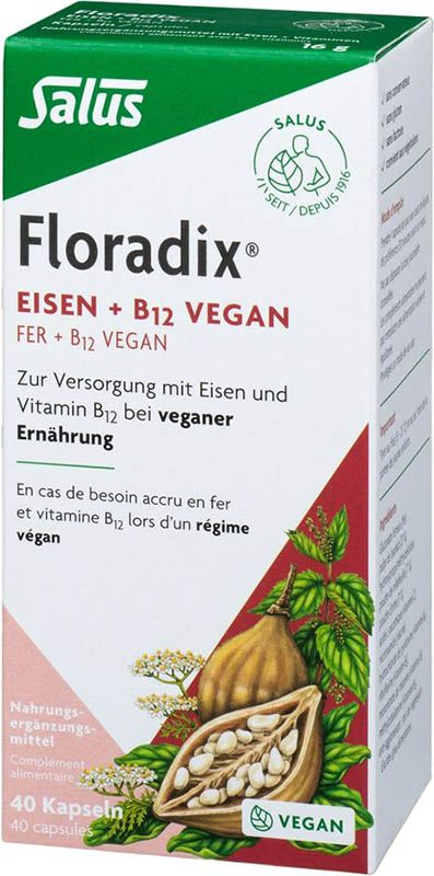 Floradix Ferro VEGAN + Vitamina B12 Capsule 40 Capsule