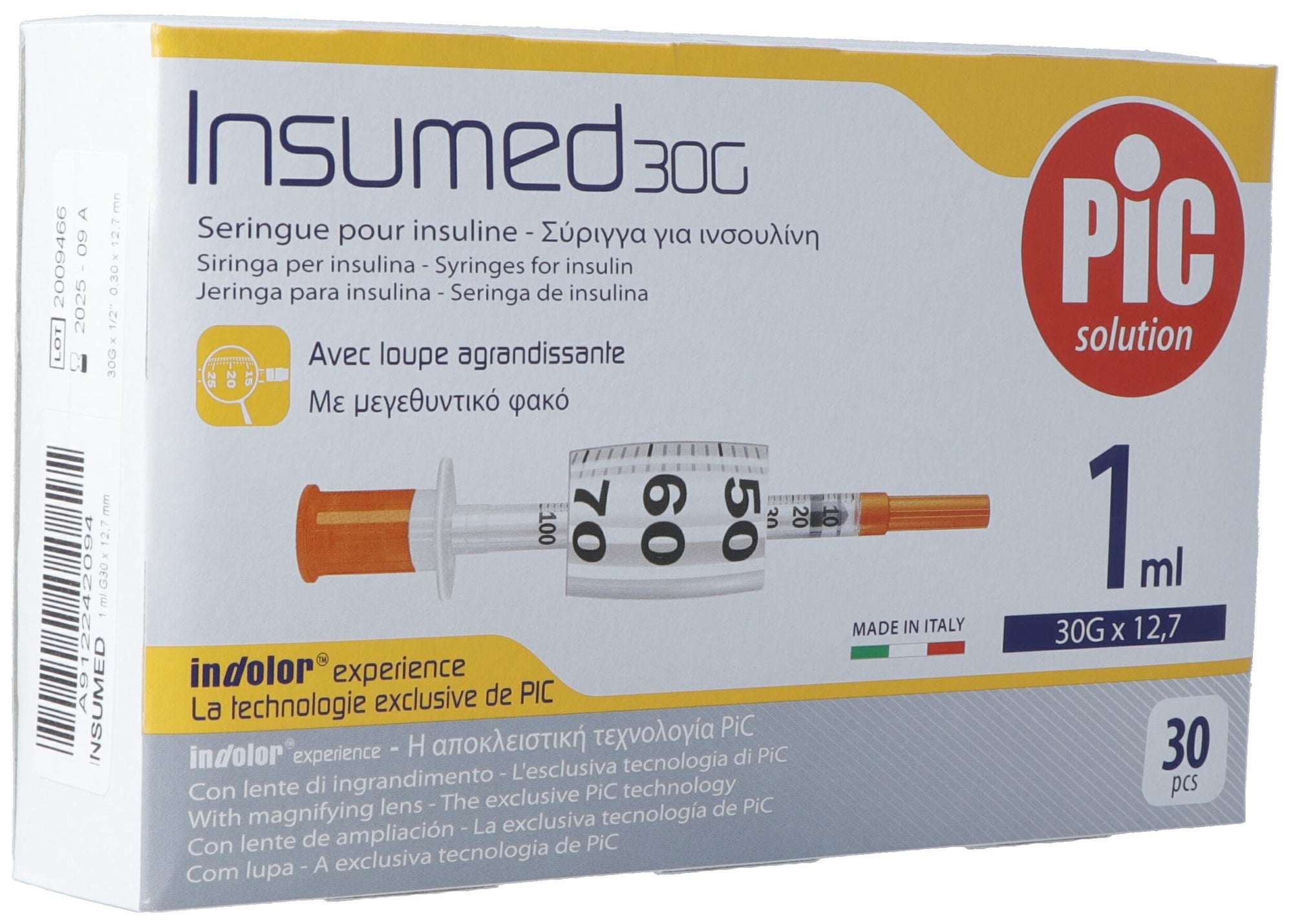 PIC INSUMED siringa insulina 1ml ago Luer 30 pezzi