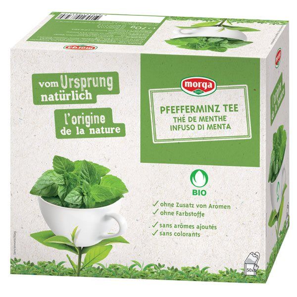 Morga Tè alla menta piperita con germogli biologici Btl 50 pezzi