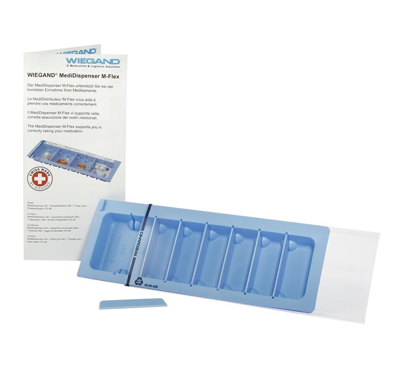 Wiegand MediDispenser M-Flex 22,8x8,1 cm con 7 divisori