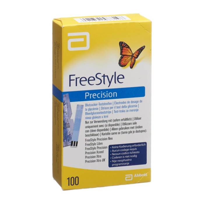 ABBOTT FREESTYLE Strisce reattive di precisione 100 pezzi