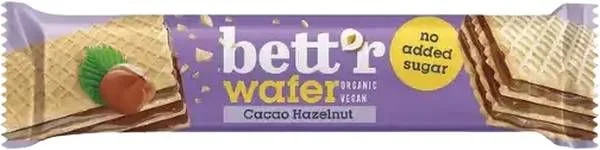 bett'r wafer cacao nocciola senza zucchero 30g