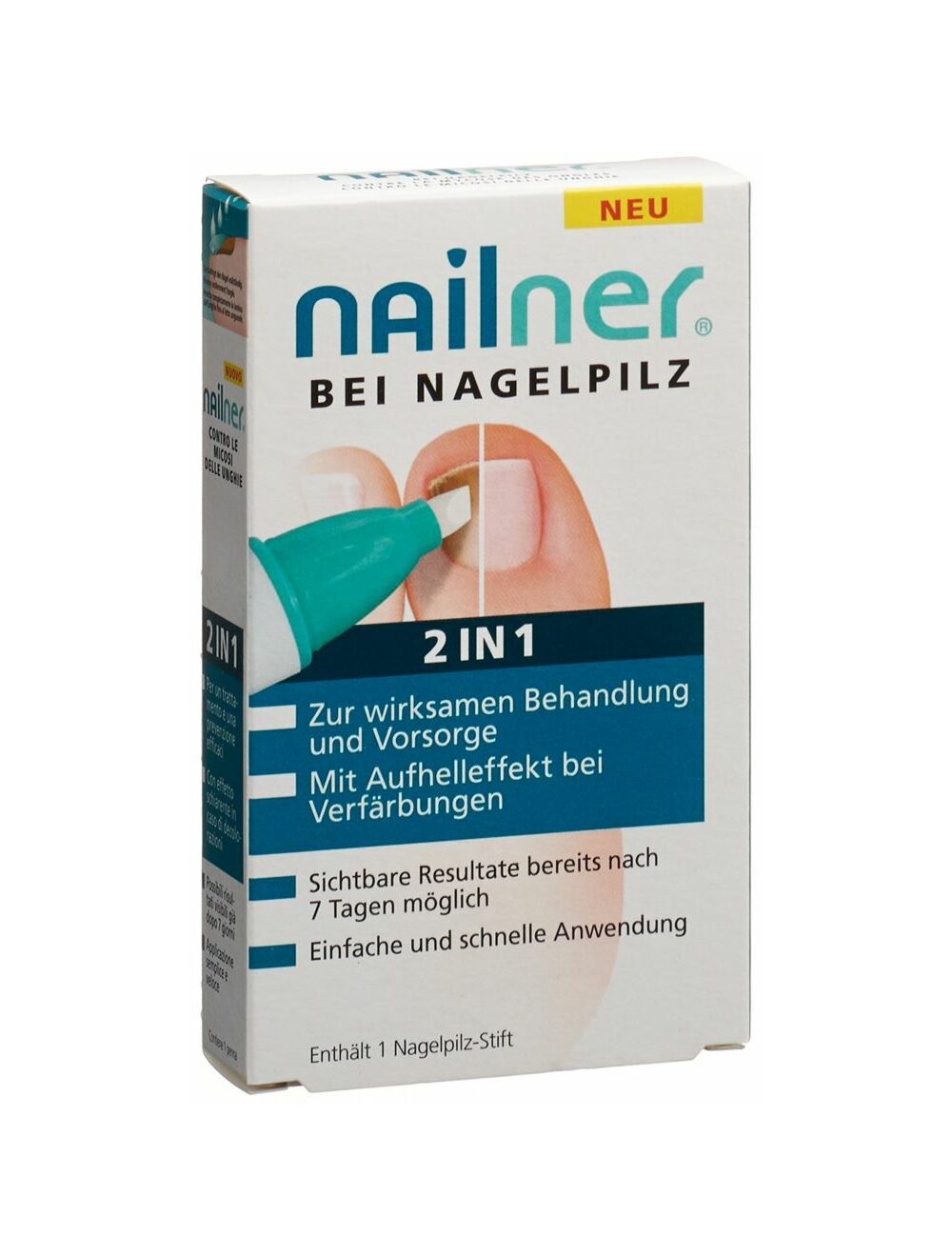 Nailner stick per funghi delle unghie 2 in 1