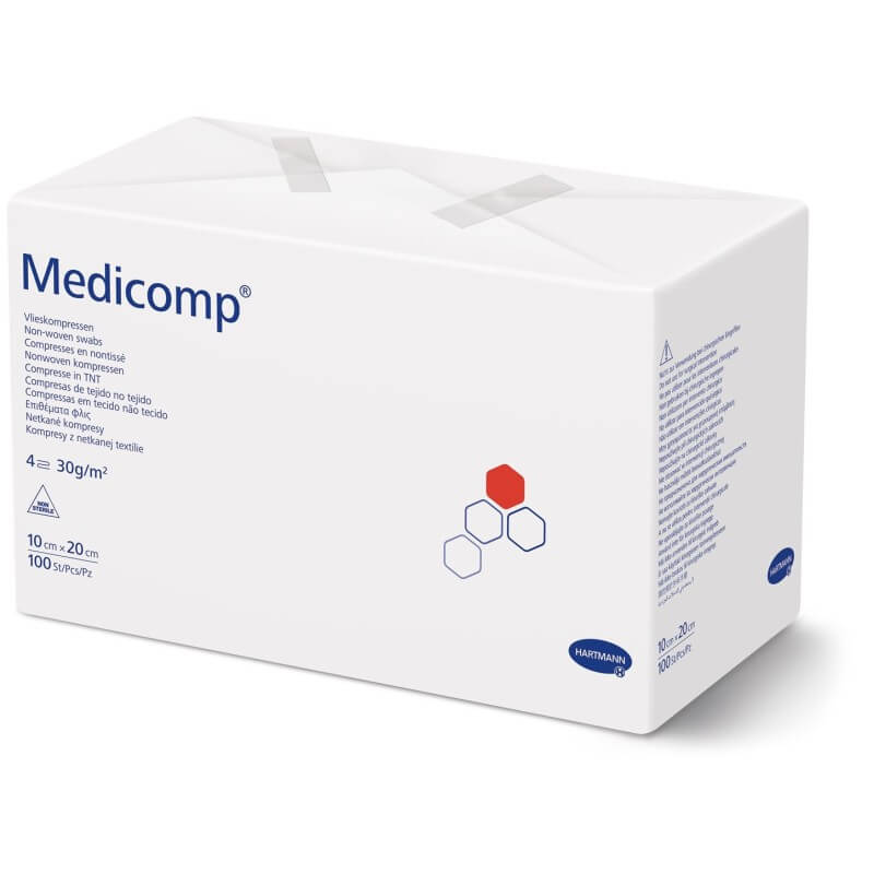 Medicomp 4 pieghe S30 10x20cm non sterile Btl 100 pezzi