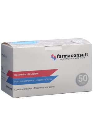 Farmaconsult maschera medica monouso tipo IIR VB blu 30 pezzi