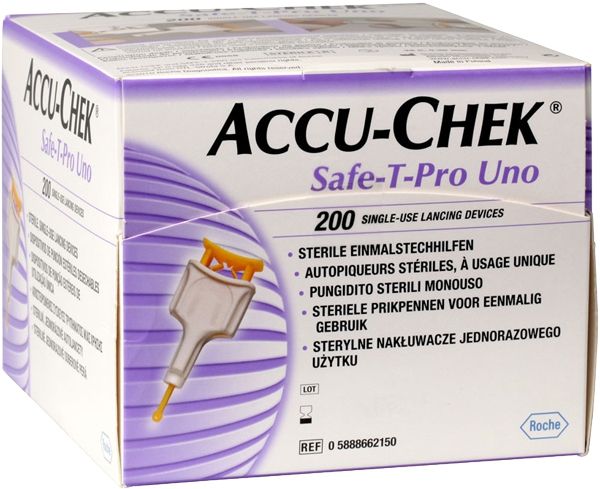 Dispositivo pungidito monouso Accu-Chek Safe-T Pro Uno 200 pezzi
