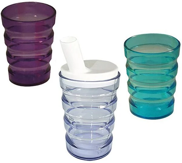 Tazza scanalata Sundo a prova di perdite 200ml blu