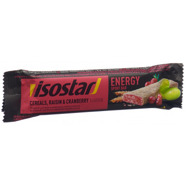 Barretta energetica Isostar al mirtillo rosso 40 g