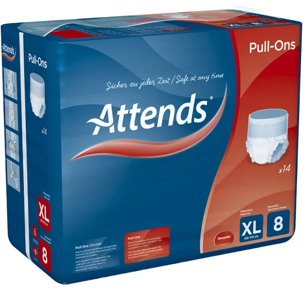 Attends Pull Ons 8 XL Btl 14 pezzi