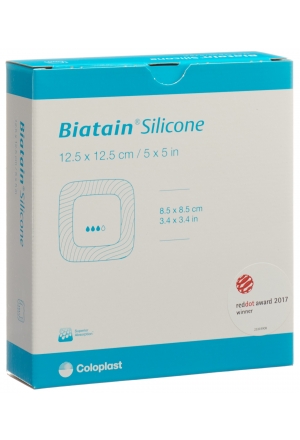 Biatain Medicazione in schiuma di silicone 12,5x12,5 cm autoadesiva 10 pezzi
