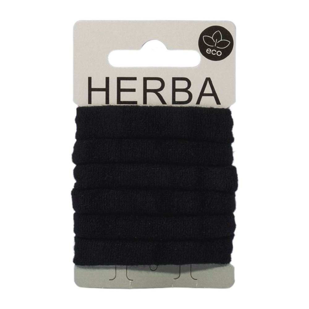 Fascette per capelli Herba Ecofriendly Ø5cm nero 6 pezzi