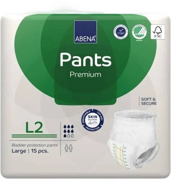 ABENA PANTS Premium L L2 verde 15 pezzi